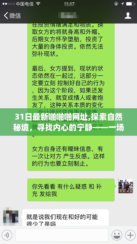 31日最新啪啪啪网址,探索自然秘境，寻找内心的宁静——一场洗涤心灵的旅行