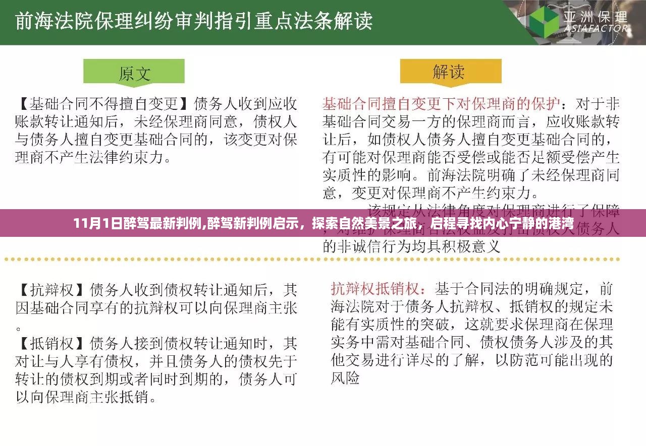 醉驾最新判例启示与探索自然美景之旅，寻找内心宁静的港湾