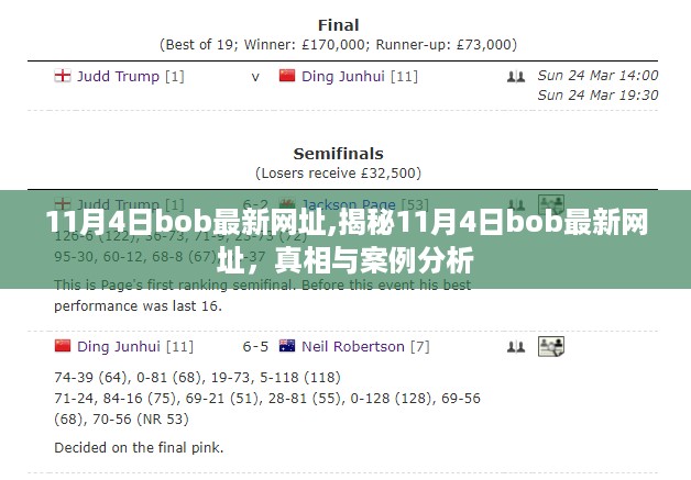 揭秘11月4日bob最新网址背后的犯罪真相与案例分析