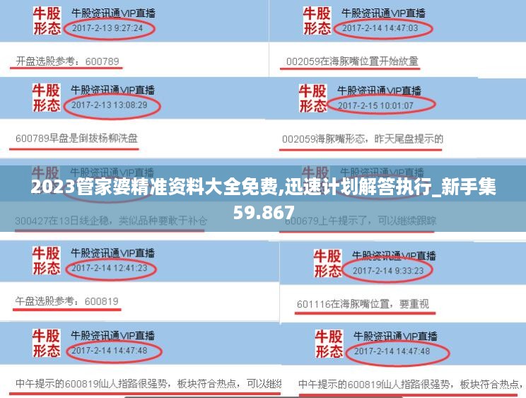 2023管家婆精准资料大全免费,迅速计划解答执行_新手集59.867