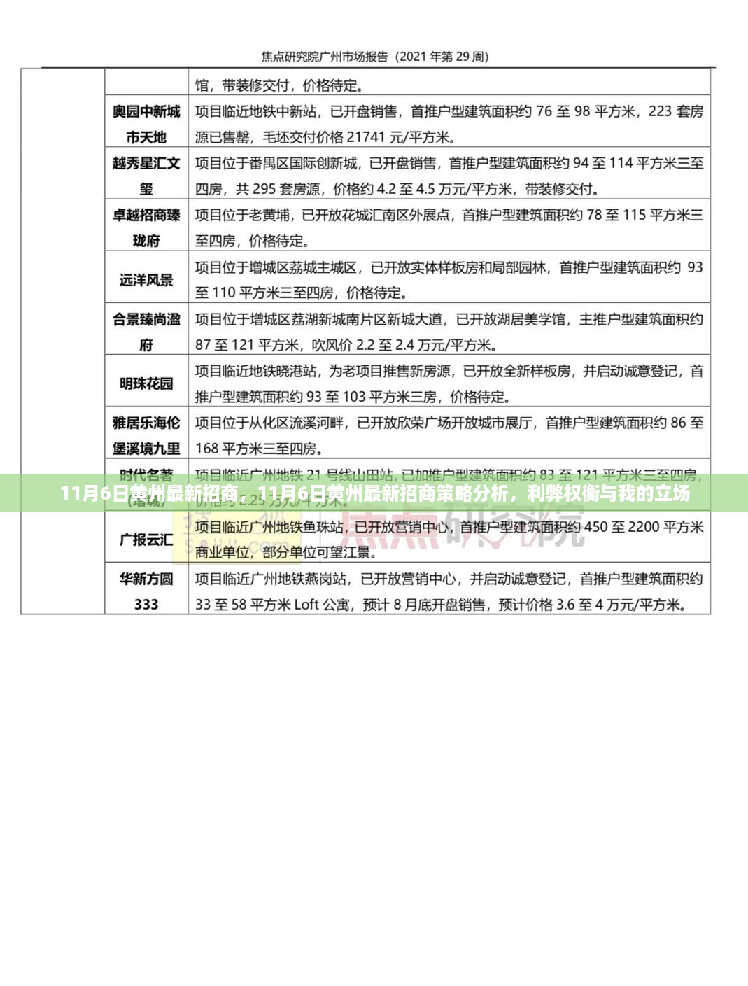 11月6日黄州最新招商策略深度解析，利弊权衡与我的立场观察