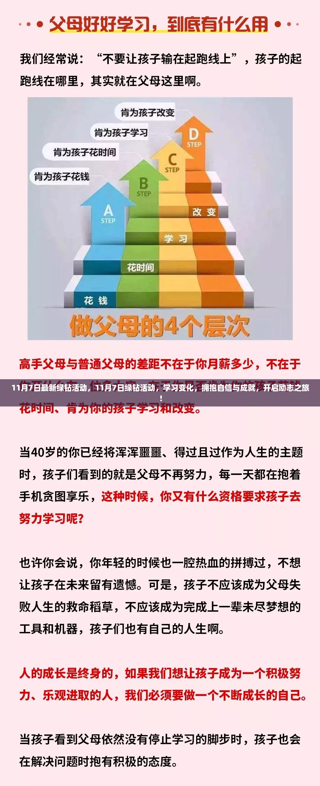 励志之旅开启，最新绿钻活动助力自信成长学习之路