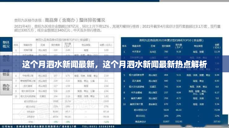 本月泗水新闻热点解析，最新动态与热点分析