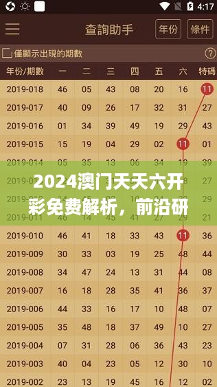 2024澳门天天六开彩免费解析，前沿研究定义解读_UDN600.08参与版