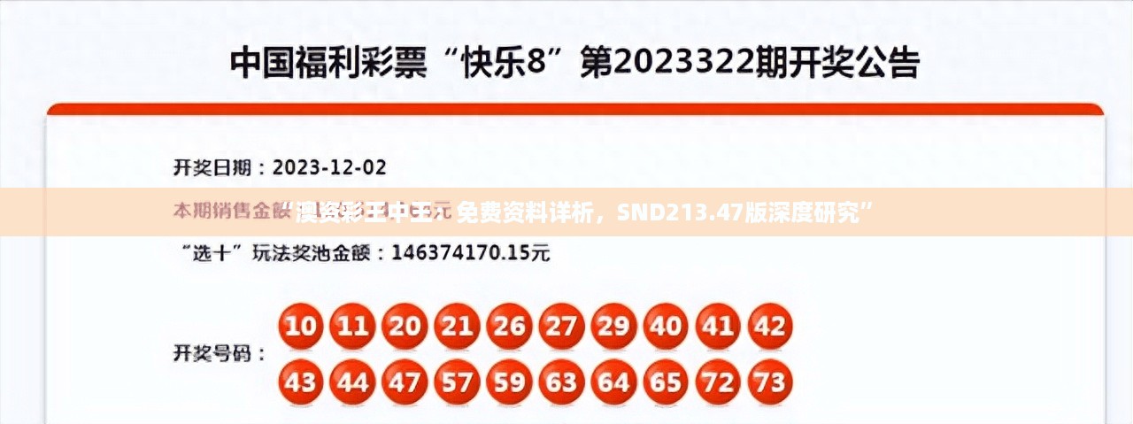 “澳资彩王中王：免费资料详析，SND213.47版深度研究”