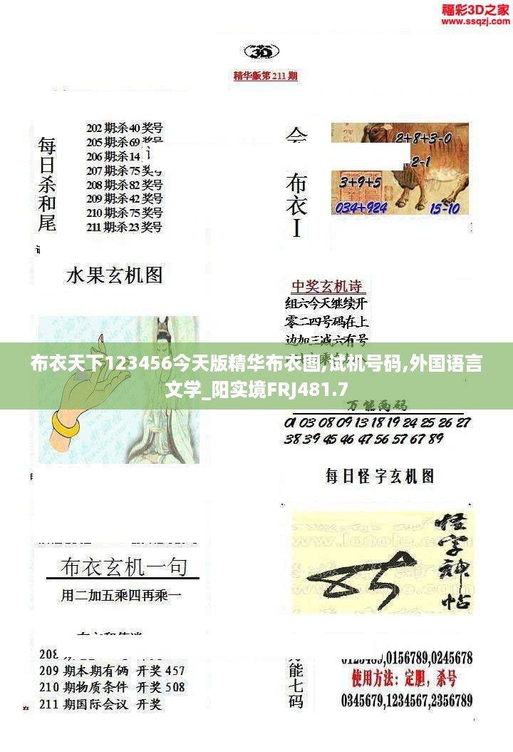 布衣天下123456今天版精华布衣图,试机号码,外国语言文学_阳实境FRJ481.7