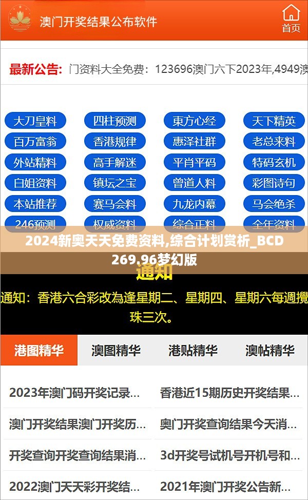 2024新奥天天免费资料,综合计划赏析_BCD269.96梦幻版