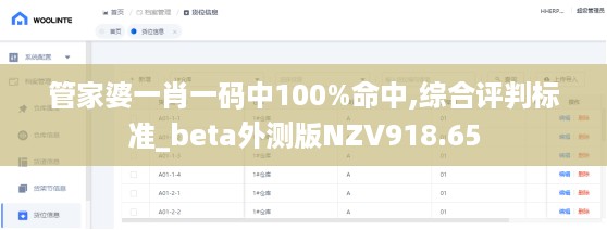 管家婆一肖一码中100%命中,综合评判标准_beta外测版NZV918.65