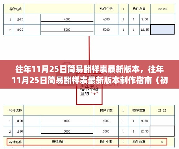 往年11月25日简易翻样表最新版本的制作指南，适合初学者与进阶用户参考