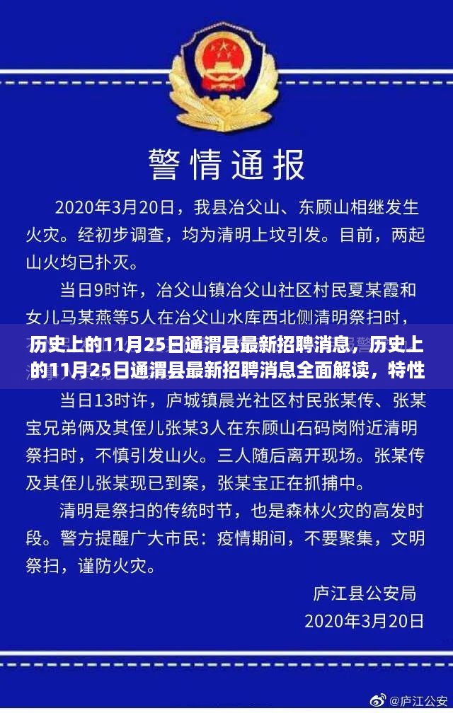 历史上的11月25日通渭县最新招聘消息，历史上的11月25日通渭县最新招聘消息全面解读，特性、体验、竞品对比与用户分析