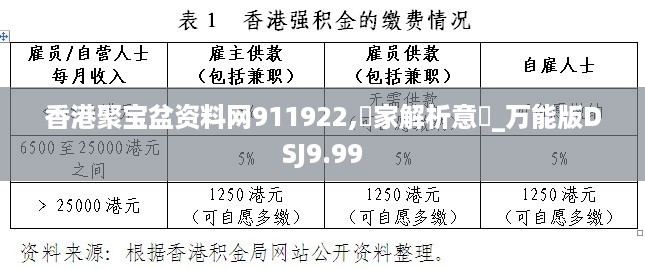 香港聚宝盆资料网911922,專家解析意見_万能版DSJ9.99