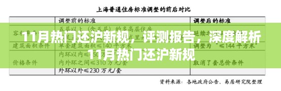 深度解析，11月热门还沪新规评测报告及新规解读