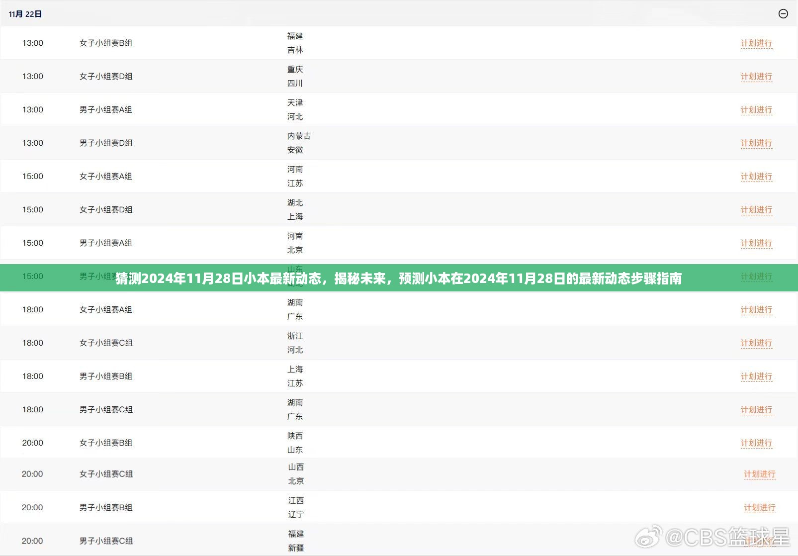 揭秘未来，小本最新动态预测与步骤指南——2024年11月28日展望