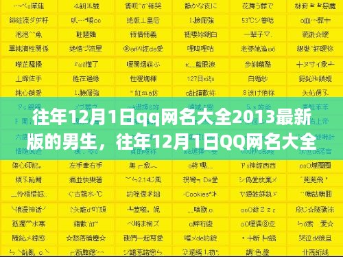 往年12月1日QQ网名精选，男生视角的个性选择与潮流趋势分析 2013最新版