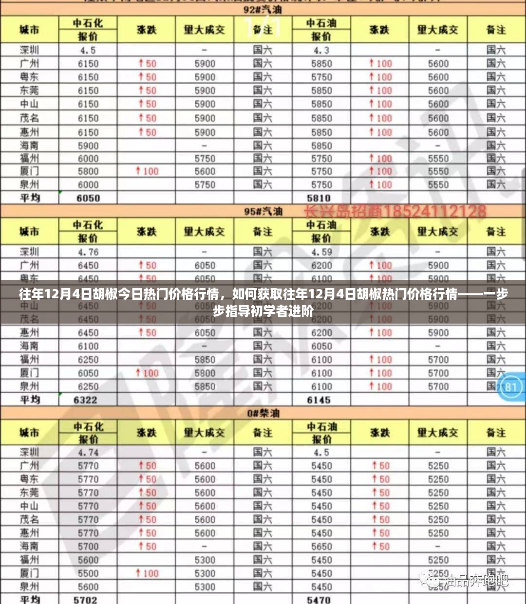 往年12月4日胡椒热门价格行情解析，初学者进阶指南