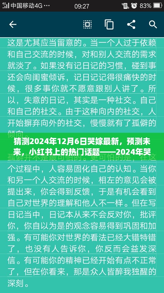 小红书热门话题预测，2024年哭嫁新风尚