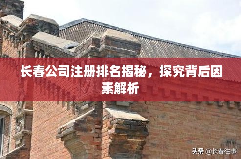 长春公司注册排名揭秘，探究背后因素解析